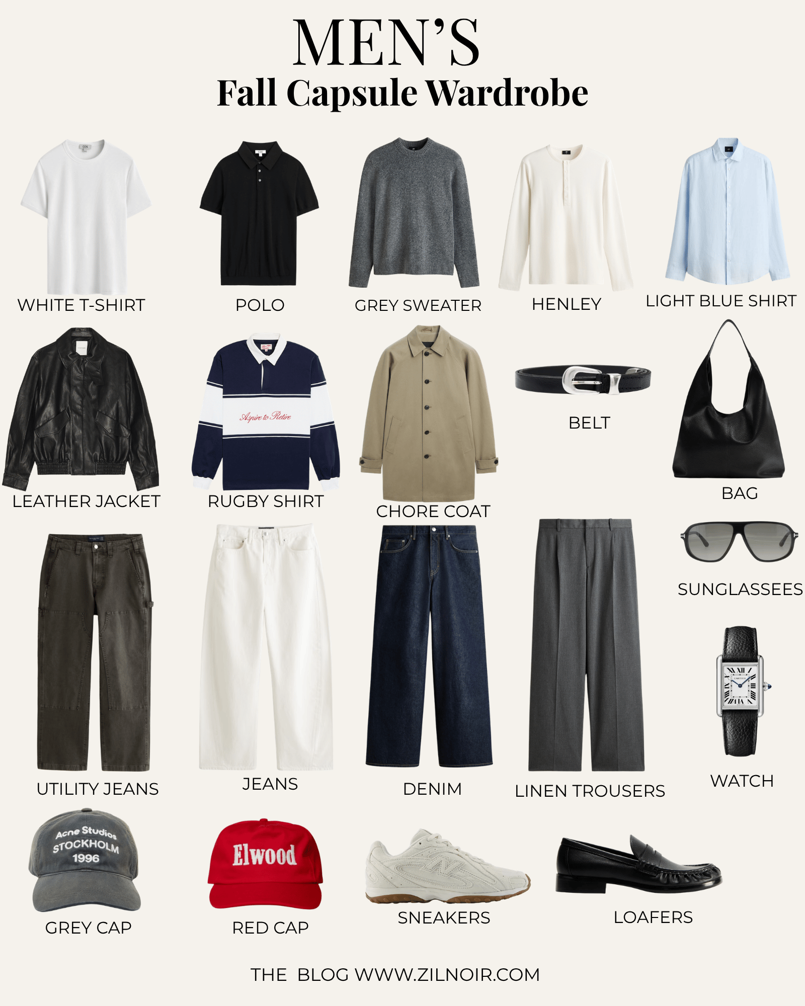 Men’s Fall Capsule Wardrobe: 20 Pieces, 20 Outfits