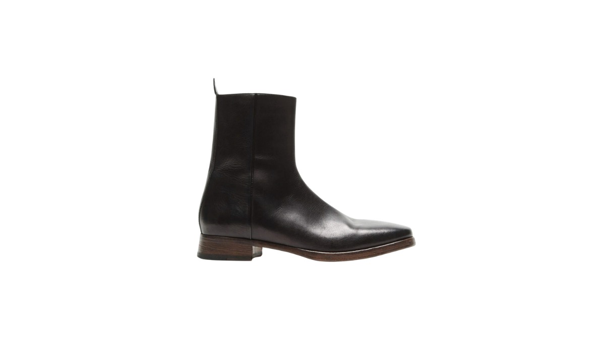 Leather ankle boots